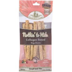 Fieldcrest Farms Nothin' To Hide Small Twist Stix Salmon Flavor Dog Chews, 10 count