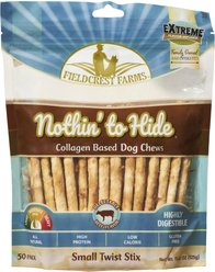 Fieldcrest Farms Nothin To Hide Twist Stix Beef Dog Treats, 50 count