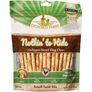 Fieldcrest Farms Nothin' To Hide Small Twist Stix Chicken Flavor Dog Chews, 50 count
