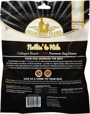 Show full view: Fieldcrest Farms Nothin' To Hide Ultra 3-inch Wishbone Beef Flavor Dog Chews, 12 count slide 3 of 4