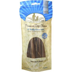 Fieldcrest Farms Premium Dog Chews Bully Crunchers 6-inch Bully Flavor Dog Chews, 6 count