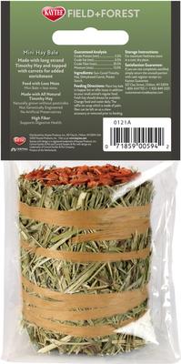 Show full view: Kaytee Mini Hay Bale Carrot Small Pet Hay, 3.5-oz bag slide 2 of 12