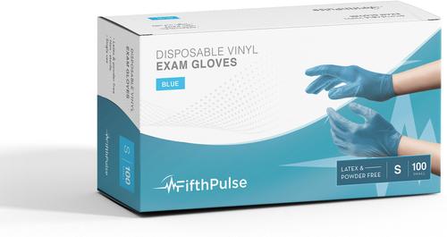 Show full view: FifthPulse Vinyl Exam Gloves, Blue, Large, 200 count slide 6 of 10