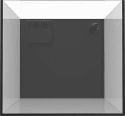 Fiji Cube External Overflow Rimless Glass Tank, 11-gal