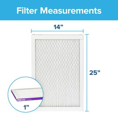 Show full view: Filtrete Allergen, Bacteria & Virus 1500 MPR Air Filter, 4 count, 14 x 25 inches slide 3 of 9