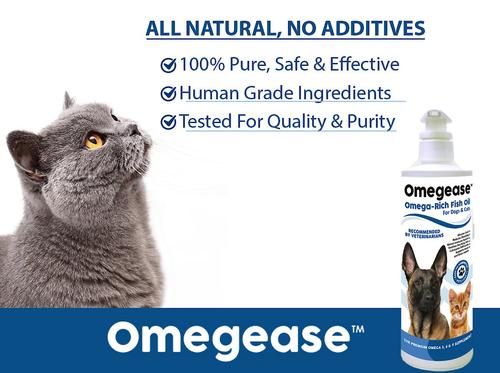Show full view: Finest for Pets Omegease Omega-Rich Fish Oil Dog & Cat Supplement, 8-fl oz bottle slide 7 of 10