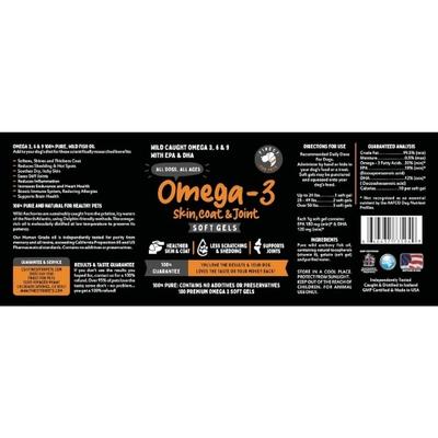 Show full view: Finest for Pets Omegeffect Premium Omega-3 Soft Gels Dog Supplement, 180 count slide 10 of 11