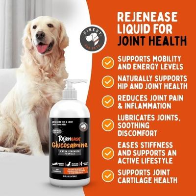 Show full view: Finest for Pets Rejenease All Natural Hip & Joint Dog Supplement, 16-fl oz bottle slide 3 of 11