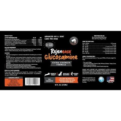 Show full view: Finest for Pets Rejenease All Natural Hip & Joint Dog Supplement, 16-fl oz bottle slide 10 of 11