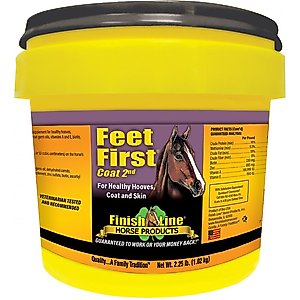 Finish Line Feet First Skin, Coat & Hoof Care Powder Horse Supplement, 2.25-lb tub