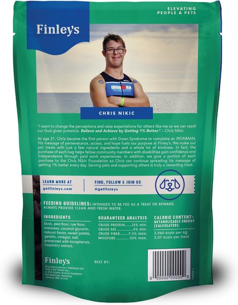 Finley's Barkery Duck Recipe Soft Chew Training Bites Dog Treats, 16-oz bag