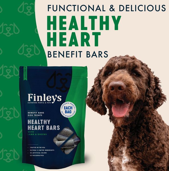 Finley's Healthy Heart Soft Chew Benefit Bars Dog Treats, 16-oz bag