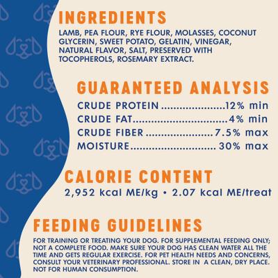 Show full view: Finley's Barkery Lamb Recipe Soft Chew Training Bites Dog Treats, 16-oz bag slide 8 of 9