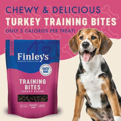 Show full view: Finley's Turkey Recipe Soft Chew Training Bites Dog Treats, 16-oz bag slide 4 of 9