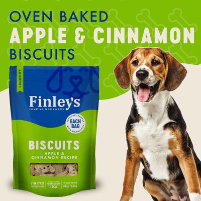Show full view: Finley's Wheat-Free Apple & Cinnamon Crunchy Biscuit Dog Treats, 12-oz bag slide 5 of 9