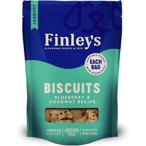 Finley's Wheat-Free Blueberry & Coconut Crunchy Biscuit Dog Treats, 12-oz bag