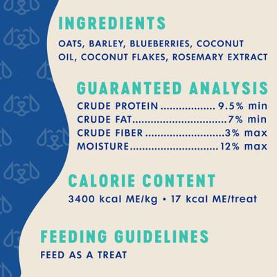Show full view: Finley's Wheat-Free Blueberry & Coconut Crunchy Biscuit Dog Treats, 12-oz bag slide 7 of 10