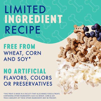 Show full view: Finley's Wheat-Free Blueberry & Coconut Crunchy Biscuit Dog Treats, 12-oz bag slide 6 of 10