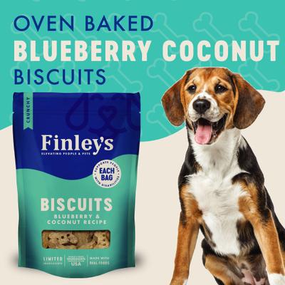 Show full view: Finley's Wheat-Free Blueberry & Coconut Crunchy Biscuit Dog Treats, 12-oz bag slide 5 of 10