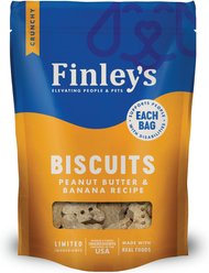 Finley's Wheat-Free Peanut Butter & Banana Crunchy Biscuit Dog Treats, 12-oz bag