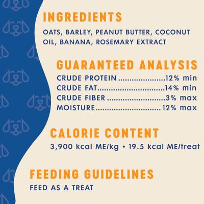Show full view: Finley's Wheat-Free Peanut Butter & Banana Crunchy Biscuit Dog Treats, 12-oz bag slide 4 of 10