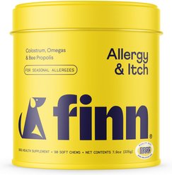 Finn Allergy & Itch Beef Liver Flavored Soft Chew Allergy Supplement for Dogs, 90 count