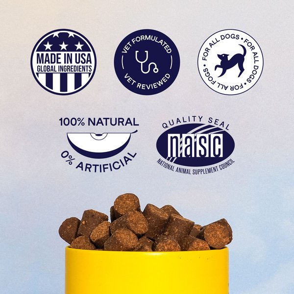 Show full view: Finn Allergy & Itch Beef Liver Flavored Soft Chew Allergy Supplement for Dogs, 90 count slide 7 of 10
