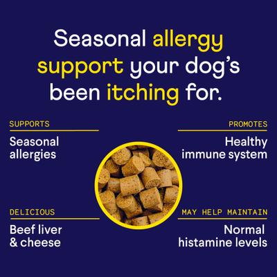 Show full view: Finn Allergy & Itch Beef Liver Flavored Soft Chew Allergy Supplement for Dogs, 90 count slide 5 of 11