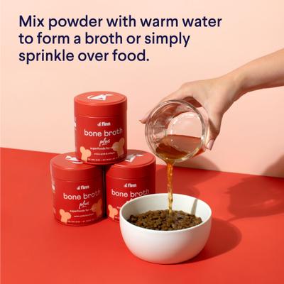 Show full view: Finn Bone Broth Plus Superfoods Flavor Meal Topper Powder Supplement for Dogs, 8-oz jar slide 9 of 11