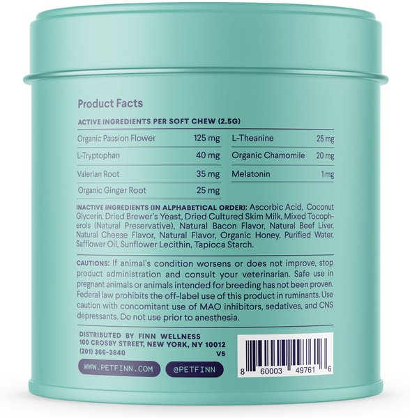 Show full view: Finn Calming Aid Soft Chew Dog Supplement, 90 count slide 3 of 10