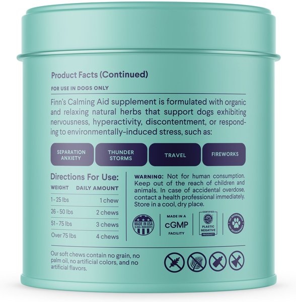 Show full view: Finn Calming Aid Soft Chew Dog Supplement, 90 count slide 2 of 10