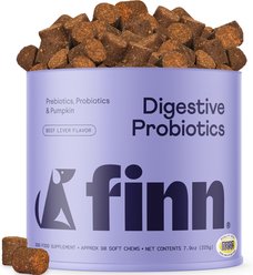 Finn Digestive Prebiotic & Probiotic Supplement for Dogs, 90 count