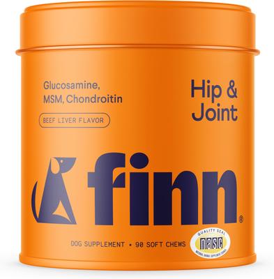 Show full view: Finn Hip & Joint, 90 count + Digestive Prebiotic & Probiotic Supplement for Dogs, 90 count slide 2 of 9