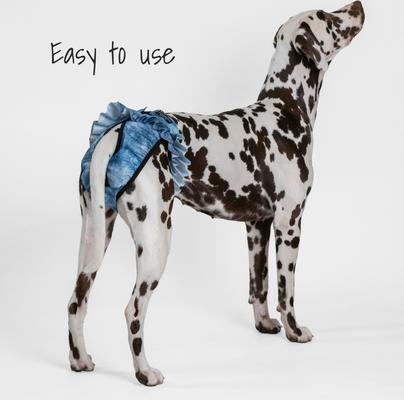 Show full view: FinNero Ballerina Denim Washable Female Heat Dog Diaper, Large: 20.4 to 26.3-in waist slide 5 of 9