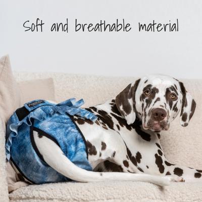 Show full view: FinNero Ballerina Denim Washable Female Heat Dog Diaper, X-Large: 24.8 to 38.1-in waist slide 2 of 9