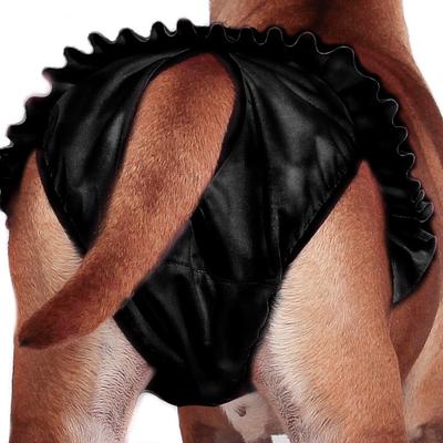 Show full view: FinNero Ballerina Washable Female Heat Dog Diaper, Black, Small: 14.9 to 19.2-in waist slide 4 of 10