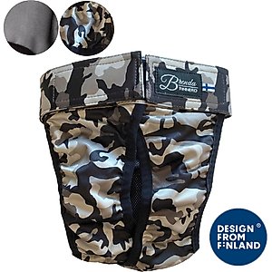 FinNero BRENDA Hygiene Pants Washable Female Dog Diaper, Camo, M