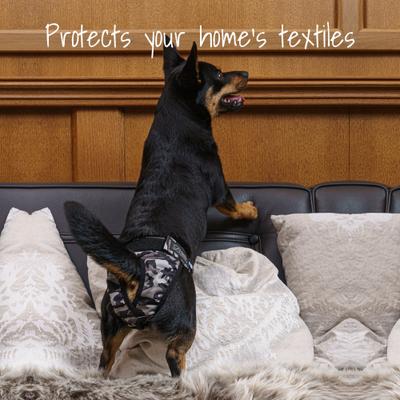 Show full view: FinNero BRENDA Hygiene Pants Washable Female Dog Diaper, Camo, M slide 3 of 9