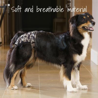 Show full view: FinNero BRENDA Hygiene Pants Washable Female Dog Diaper, Camo, S slide 2 of 9