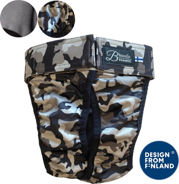 Show full view: FinNero BRENDA Hygiene Pants Washable Female Dog Diaper, Camo, XX-Small slide 1 of 9