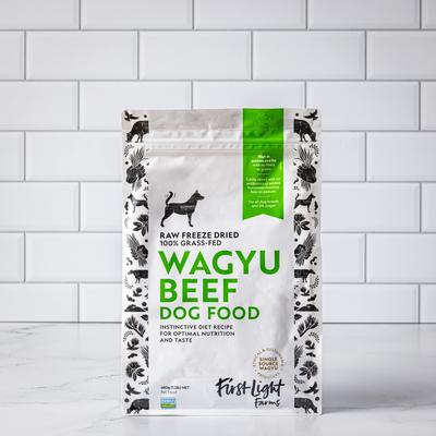 Show full view: First Light Farms Wagyu Beef 100% Grass Fed Raw Freeze-Dried Dog Food, 24-oz bag slide 3 of 9