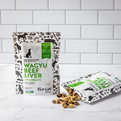Show full view: First Light Farms Wagyu Beef Liver 100% Grass Fed Raw Freeze-Dried Dog Treats, 4-oz bag slide 5 of 7