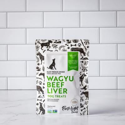 Show full view: First Light Farms Wagyu Beef Liver 100% Grass Fed Raw Freeze-Dried Dog Treats, 4-oz bag slide 3 of 7