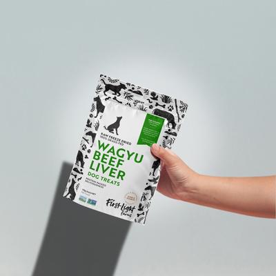 Show full view: First Light Farms Wagyu Beef Liver 100% Grass Fed Raw Freeze-Dried Dog Treats, 4-oz bag slide 6 of 7
