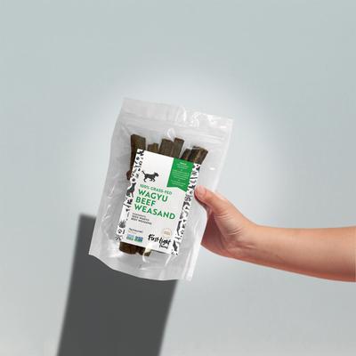 Show full view: First Light Farms Wagyu Beef Weasand 100% Grass Fed Bully Sticks Dog Treats, 2.6-oz bag slide 6 of 7