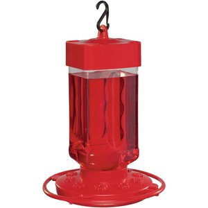 First Nature Hummingbird Bird Feeder, Red, 32-oz