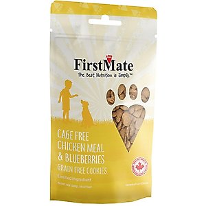 Firstmate Cage Free Chicken Meal & Blueberries Dog Treats, 8-oz bag