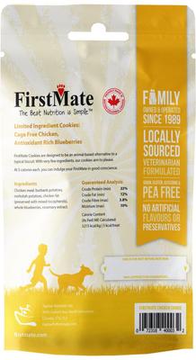 Show full view: Firstmate Cage Free Chicken Meal & Blueberries Dog Treats, 8-oz bag slide 3 of 3