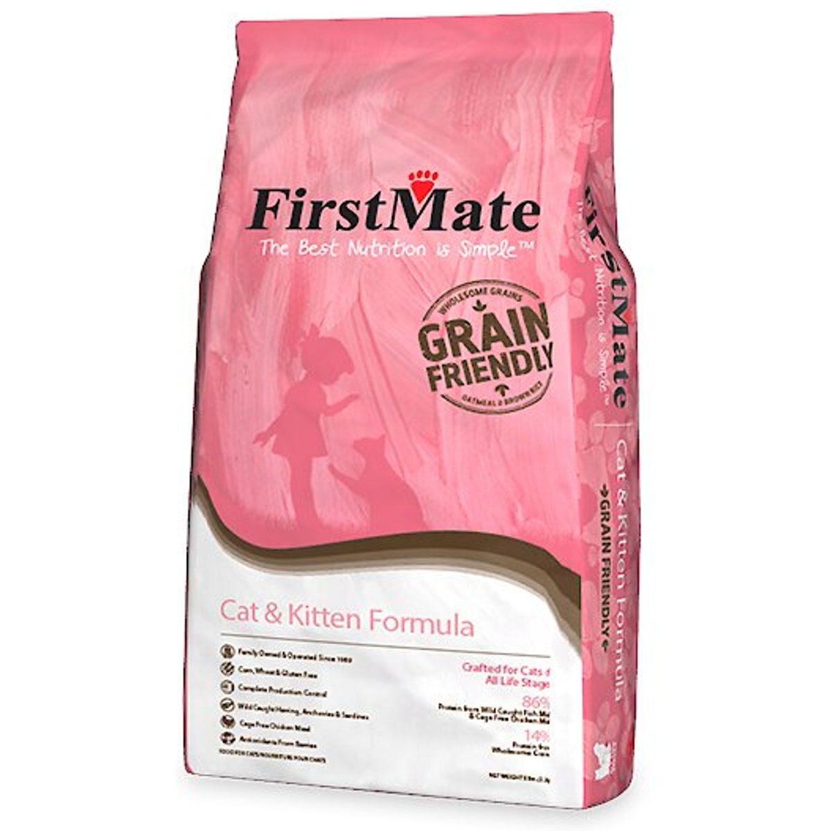 Firstmate Grain Friendly Cat & Kitten Formula Cat Food, 13.2-lb bag