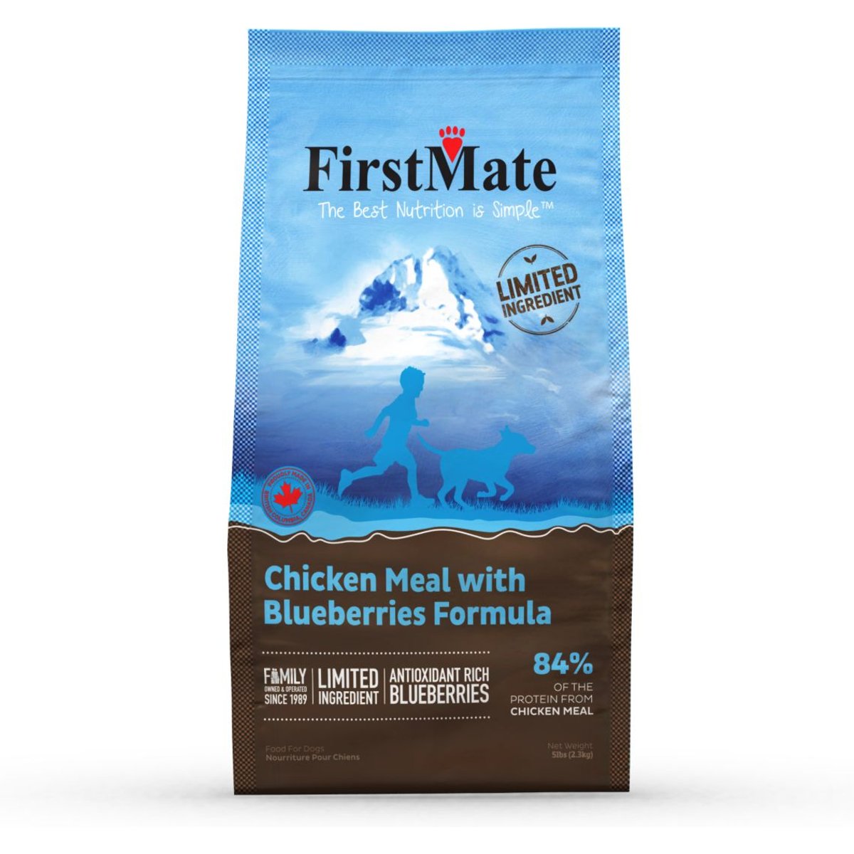 FirstMate Chicken Meal with Blueberries Dry Dog Food, 5-lb bag